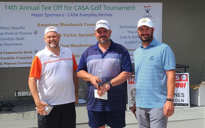 Tournament winners were (from left) Greg Bowen, Brian Wright and Kurt Cooper. Not pictured was Les Hendrix. CHUCK TAYLOR/Submitted
