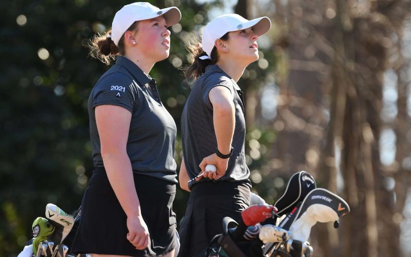 Tallulah Falls golfers Brinson Hall (left) and Maggie Jackson had a stellar senior season. RANDY CRUMP/Special