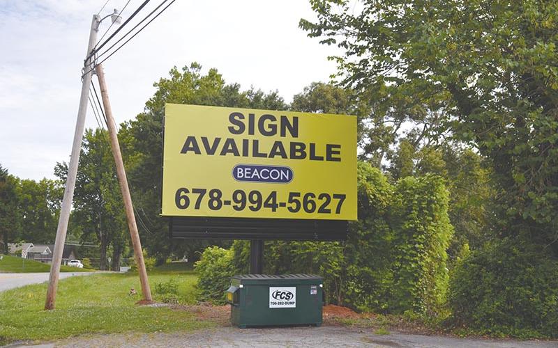 This sign on Historic Highway 441 on the southern end of Demorest has caused the city to reassess its regulations for sign permitting.