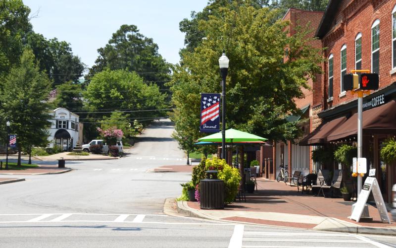 Demorest is hoping to make their small downtown area an entertainment district. BRIAN WELLMEIER/Staff