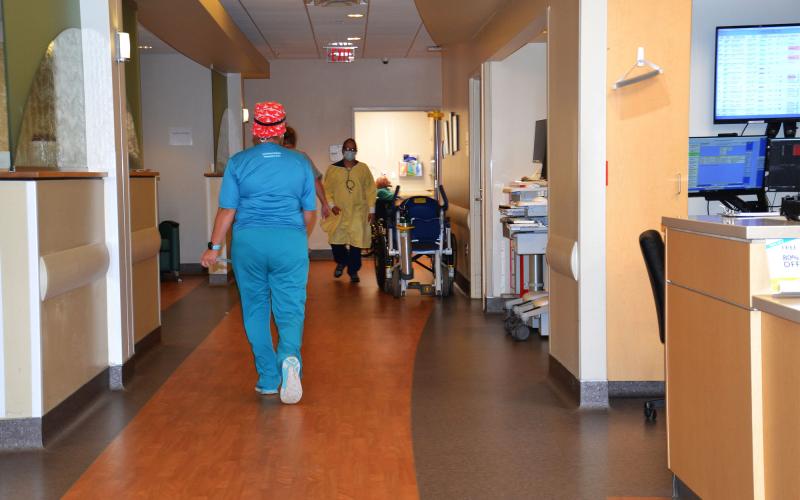 Habersham Medical Center is running out of empty beds due to the recent surge in COVID-19 cases. BRIAN WELLMEIER/Staff