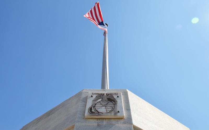 Habersham County has arranged for the KIA Memorial in Clarkesville to be cleaned, and the next step could potentially be adding new flagpoles there to join Old Glory. MATTHEW OSBORNE/Staff