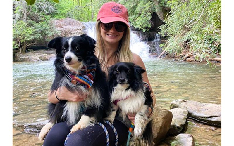 Gretchen Hilderhoff is shown with her dogs Jack (left) and Belle (right). SUBMITTED
