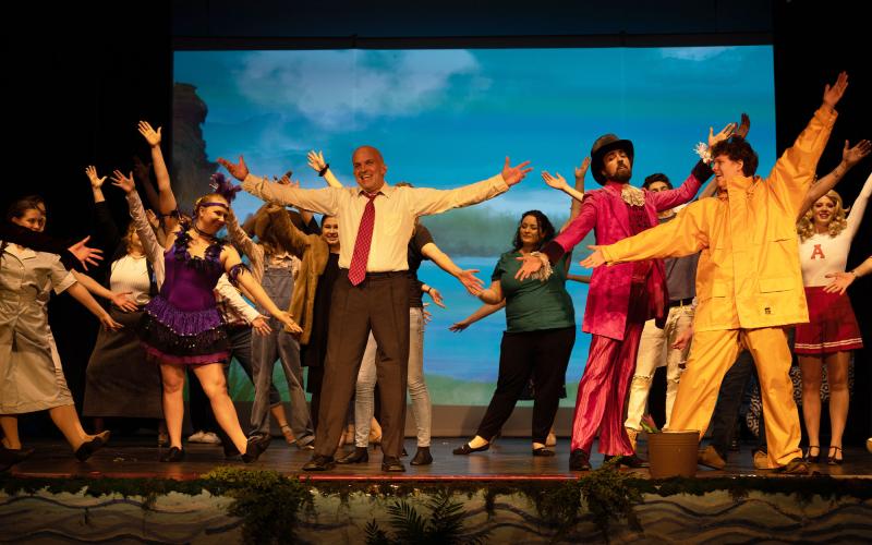(Center) Edward Bloom (Joel Morgan) and cast performing "Alabama Stomp". ZACHARY TAYLOR/Submitted