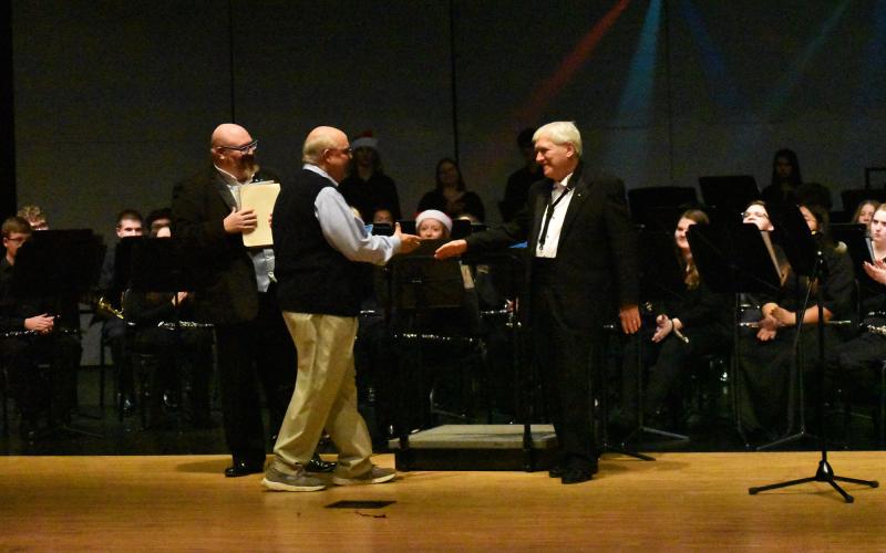 Payne was invited to participate, but what he did not know is that the band room was being named for him. BRIAN WELLMEIER/Staff
