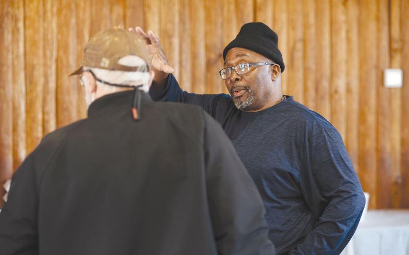 Billy Jenkins, Cornelia’s fire chief (right), also was one of the lead organizers of the event. TOM ASKEW/Special