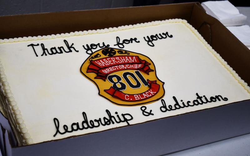A must-have at any surprise party, the cake. MATTHEW OSBORNE/Staff