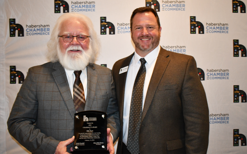 The Chairman’s Award Winner is Billy Boyd (left), presented by Kelly Woodall. BRIAN WELLMEIER/Staff