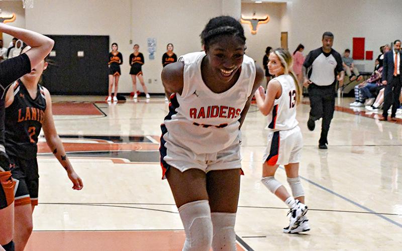 Sataria Cantrell had a monster game inside for the Lady Raiders against Lanier on Wednesday. CODY ROGERS/Staff