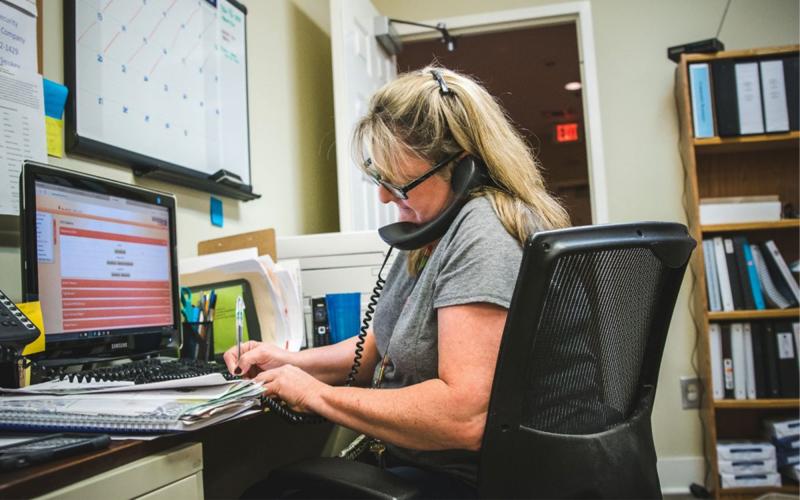 Shelley Bourchard answers CASA’s 24-hour crisis hotline. SUZANNE DOW/Submitted