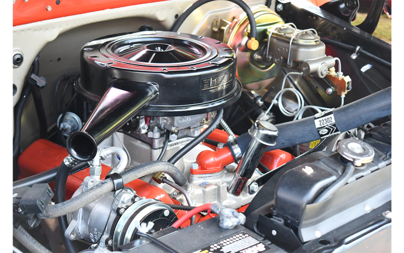 290 horsepower engine of a 1966 Chevrolet CIO horsepower 290 owned by Randy Caudell of Toccoa. MATTHEW OSBORNE/Staff