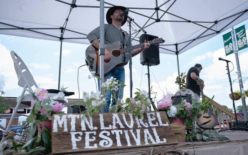 The Mountain Laurel Festival stage shared many local names including Bryant Tench, who played tremendously for the thousands in attendance. ZACH TAYLOR/Special