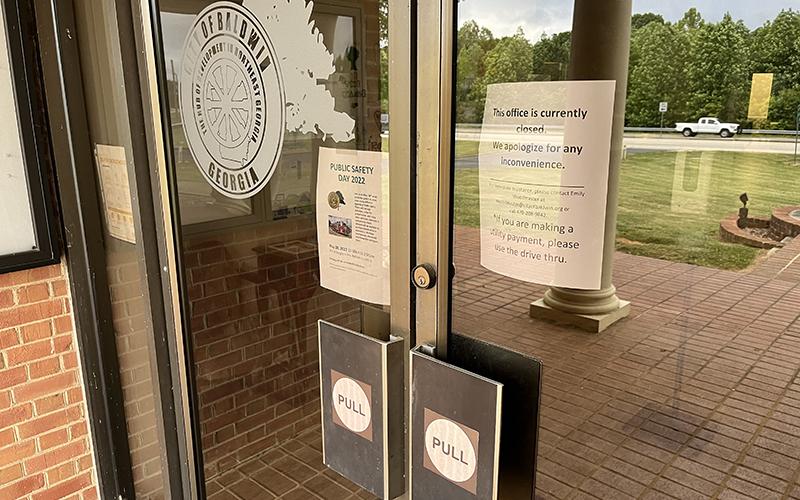 Baldwin City Hall was closed Friday.