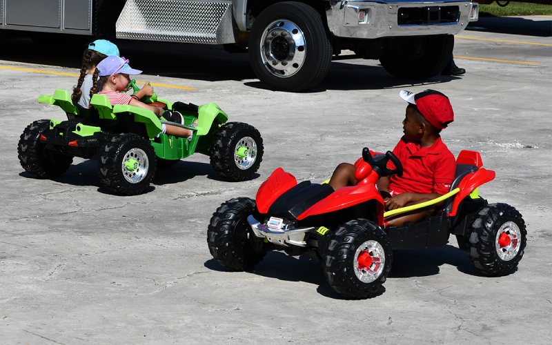 Brody Jordan checks out who else has a hot ride on the blacktop. MATTHEW OSBORNE/Staff