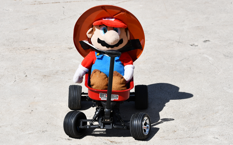 Mario was riding around on a smaller, remote-controlled variety. MATTHEW OSBORNE/Staff
