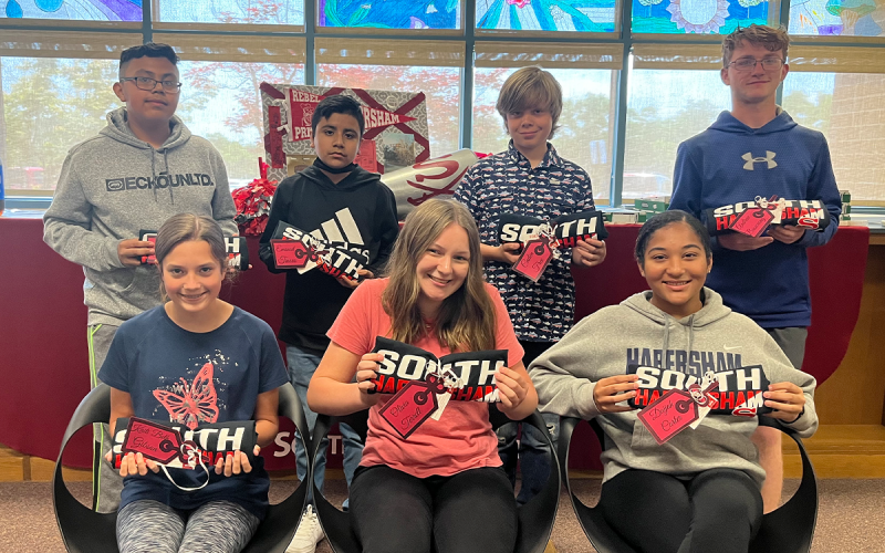 Honorees for May are (front row, from left) Kaiti Beth Gibson (6th grade), Olivia Terrell (7th grade) and Daijah Carter (8th grade). Back row are (from left) Juan Roman (7th grade), Emanuel Tinoco (6th grade), Caden Free (7th grade), and Andrew Browning (8th grade). HEATHER BOGUE/Submitted
