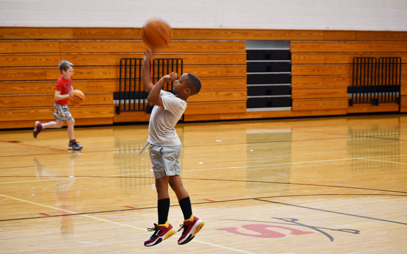 Rylin takes a shot during the drill portion of the session. MATTHEW OSBORNE/Staff
