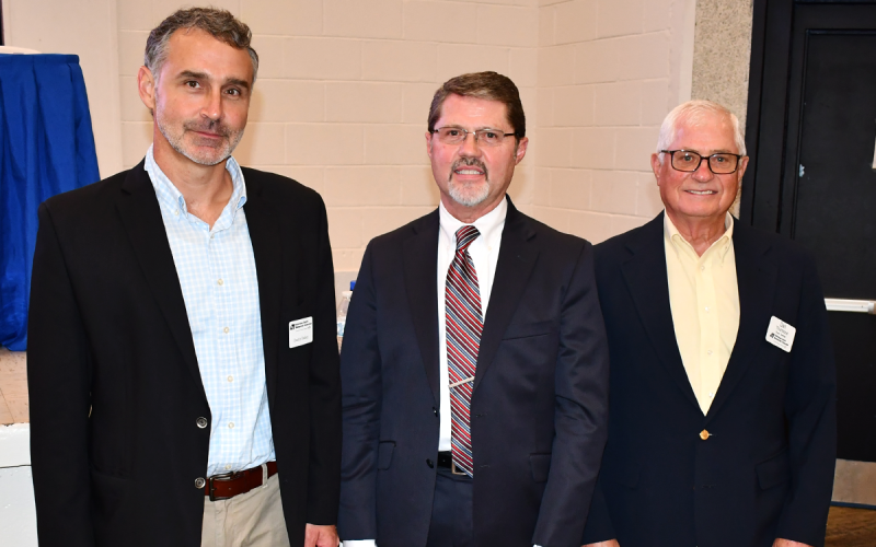 Habersham EMC Directors (from left) Dustin Hulsey,  David Wall and Dan Thurmond were re-elected Thursday night without a challenge. MATTHEW OSBORNE/Staff