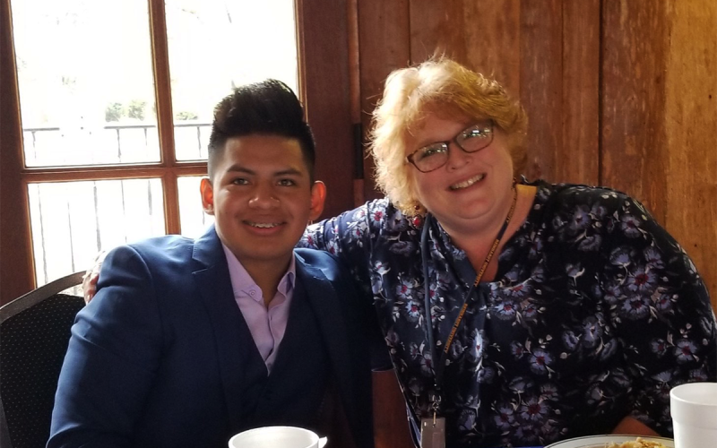 Krista Ivester is shown attending a Rotary luncheon with student Francisco Salazar. Her popularity and impact at the school was clear as she had been teacher of the year twice, county teacher of the year, and the local and district STAR teacher. SUBMITTED