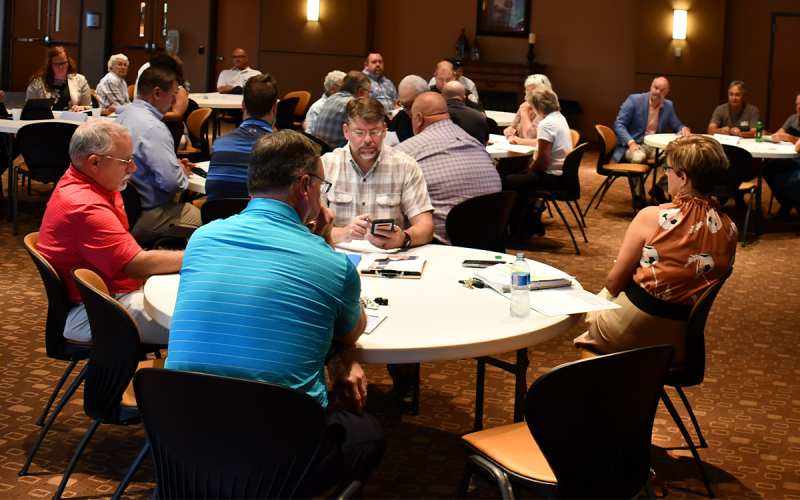 Representatives from Habersham County and its municipalities met Tuesday to discuss a possible Roads and Bridges SPLOST sales tax referendum. MATTHEW OSBORNE/Staff