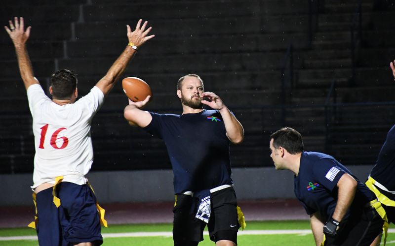 Bo Hatchett joined in and harkened back to his Raider quarterbacking days. MATTHEW OSBORNE/Staff