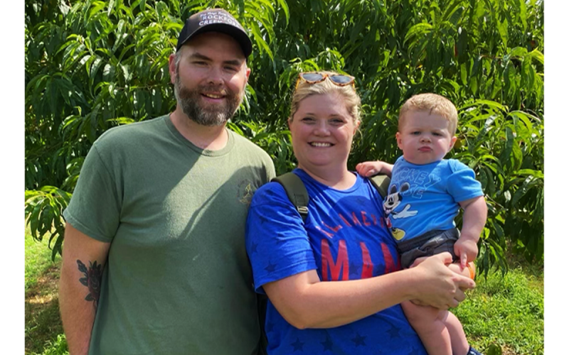 Feed Habersham volunteers Danny and Kristen Mote are shown with their son Marshall. DANNY MOTE/Submitted