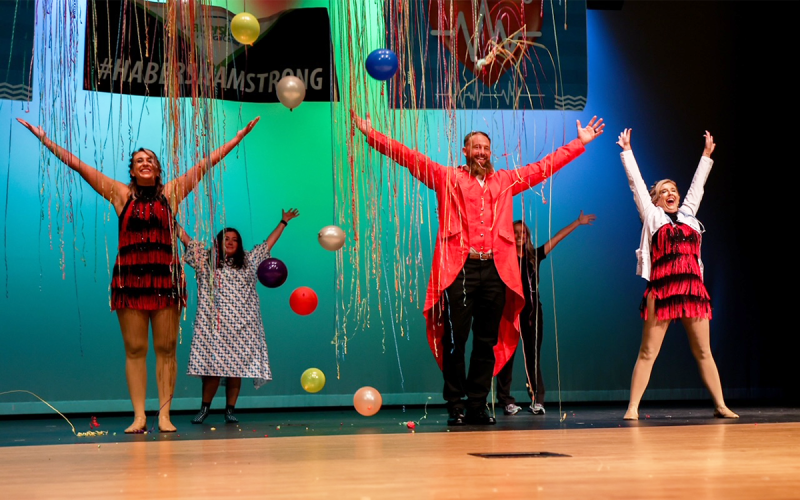 The three-person team of “In a Heartbeat,” including Jamie Mentzer and Kalley and Caleb Segers, took home two awards as judges’ choice third place and audience choice for most entertaining.