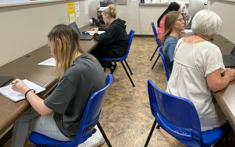 Students focus on school work at Mountain Education Charter’s Habersham County location. SHERRIE WHITEN/Submitted