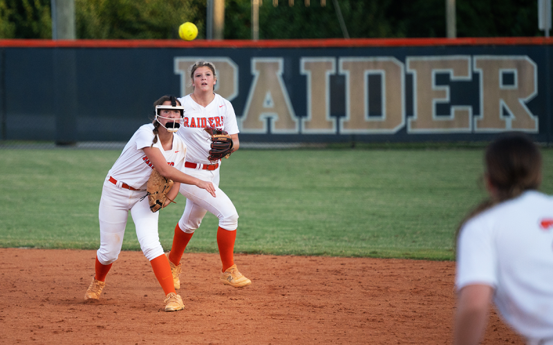 Habersham Central’s Emily Diffenderfer throws out a runner against Apalachee. ZACH TAYLOR/Special