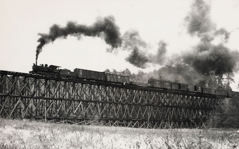 The Tallulah Falls Railway Engine No. 78 steams through on Nov. 3, 1946. The railroad helped give birth to the City of Cornelia. PETER MADRUGA/Submitted
