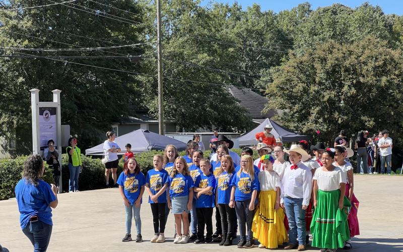 Fourth and fifth graders from Baldwin Elementary performed for the diverse crowd. AMARIS E. RODRIGUEZ/Staff