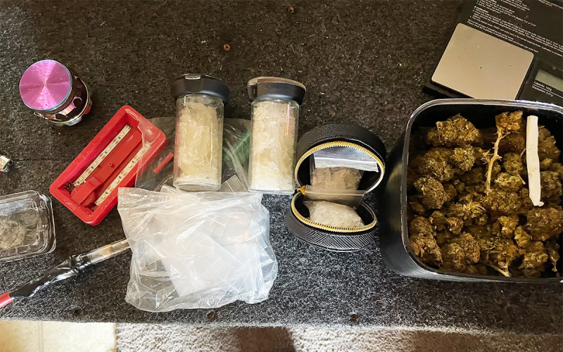 Marijauna and meth were among the drugs found during a probation check in Alto on Friday. HABERSHAM COUNTY SHERIFF’S OFFICE/Submitted