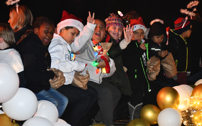 Some kids from Habersham Pre-K programs enjoyed their ride down Willingham Avenue. MATTHEW OSBORNE/Staff