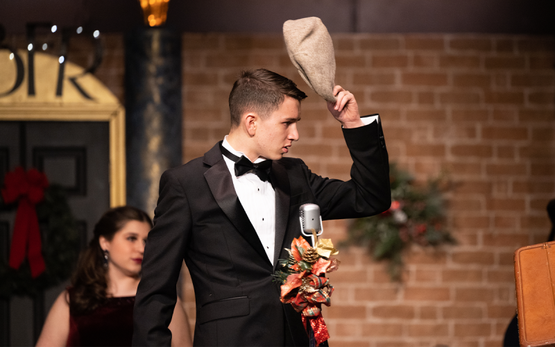 Wearing many hats throughout the show, Dan Griswold switches between Bert and Ernie. ZACH TAYLOR/Submitted