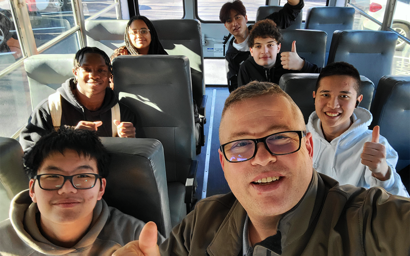 Shown are Tallulah Falls School robotics team members (front row) William Xu and Scott Davis; Second row, Nana Amankwah and Yen Chou; Third row, Lily Desta and Luka Kutateladze and in back, Seungwook “Daniel” Shen. TALLULAH FALLS SCHOOL/Submitted