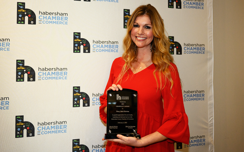 Mary Beth Horton received the S.O.A.R. Professional Woman of the Year, and the Chairman’s Award during the annual Habersham Chamber of Commerce Awards Gala. ZACH TAYLOR/Special