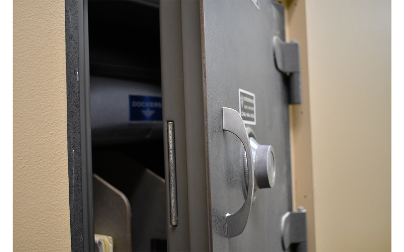 The secret safe has seen some wear and tear over the years. JOHN DILLS/Staff