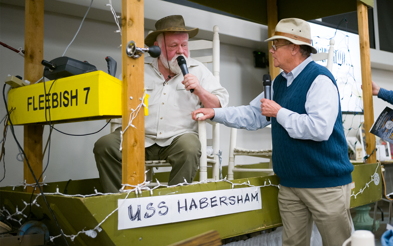 Emory Jones (left) and Bobby Watson present “Zipping Through Habersham on a Goat-Powered Time Machine!” ZACH TAYLOR/Special