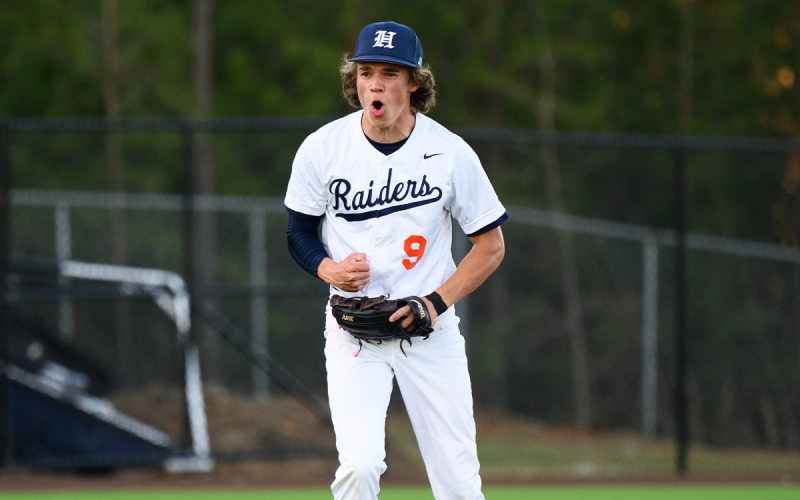 Burrell later celebrates a strikeout on the mound to complete the save against Apalachee. ZACH TAYLOR/Special