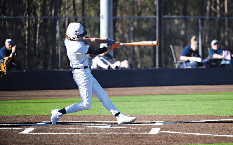 Habersham Central’s Konner Burrell launches a home run in the first inning. ZACH TAYLOR/Special