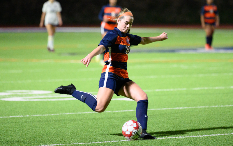 Habersham Central’s Maggie Vena (13) advances the ball toward the opposing Apalachee goal last week. ZACH TAYLOR/Special