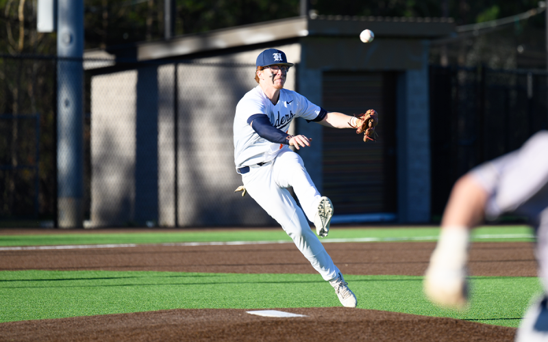 Habersham Central’s Logan Kay throws the runner out at first after fielding a slow-rolling ground ball. ZACH TAYLOR/Special