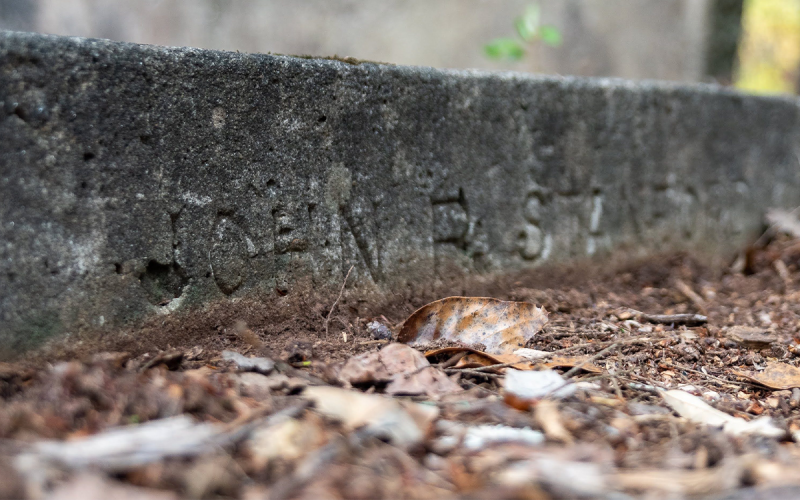 The wall at the Stanford family plot at the Old Clarkesville Cemetery is now repaired.