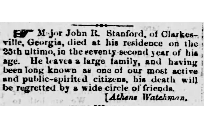 John Russell Stanford’s obituary.