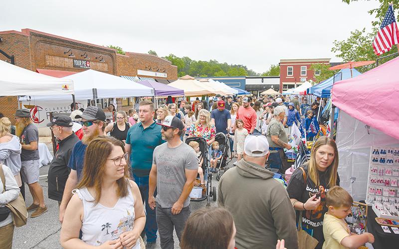 Folks check out the craft vendors at Mountain Laurel Festival. ZACH TAYLOR/Special