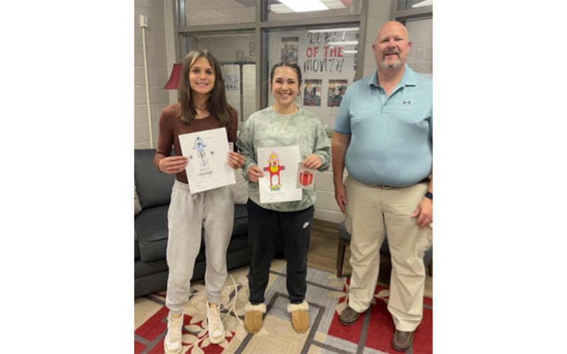 Winners from South Habersham Middle School are (from left) Chanley Joy and Oaklee Jackson, shown with City Manager Donald Anderson. VICKI VINSON/Submitted