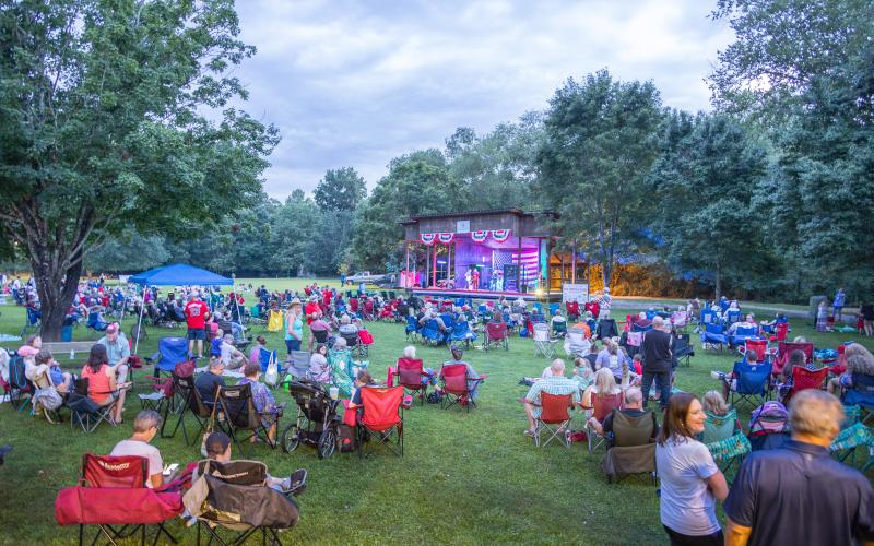 Habersham County residents enjoy the music during 2022’s Red, White &amp; Tunes event. SUBMITTED