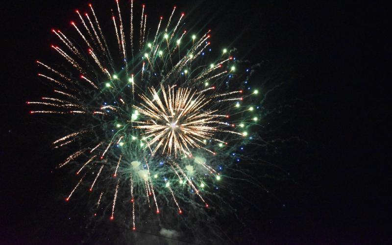 The fireworks show behind City Hall was illuminating for all lovers of freedom. MATTHEW OSBORNE/Staff