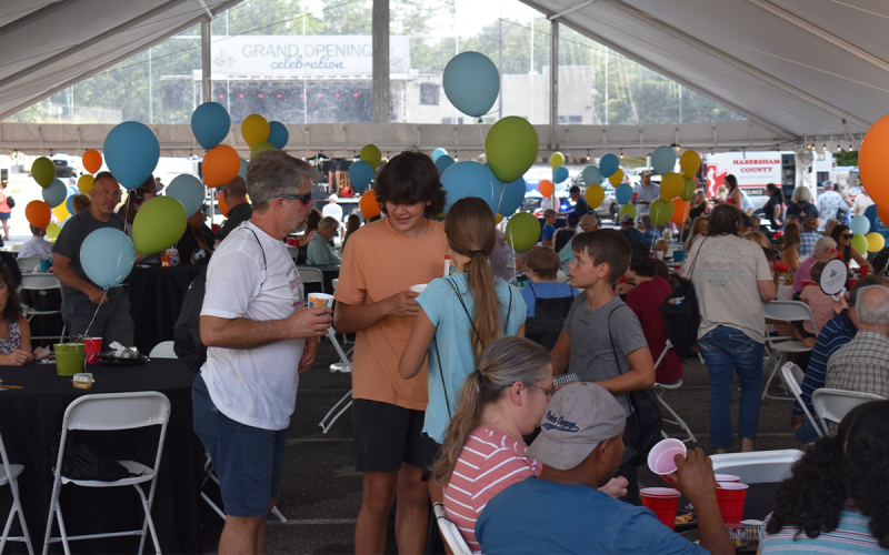 Hundreds gathered for fun and fellowship at the Habersham Jam at Northeast Georgia Medical Center-Habersham in Demorest on Saturday night. MATTHEW OSBORNE/Staff