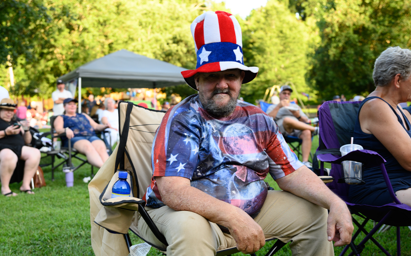 Jerry Joslyn Sr. attended in his most patriotic outfit. ZACH TAYLOR/Special